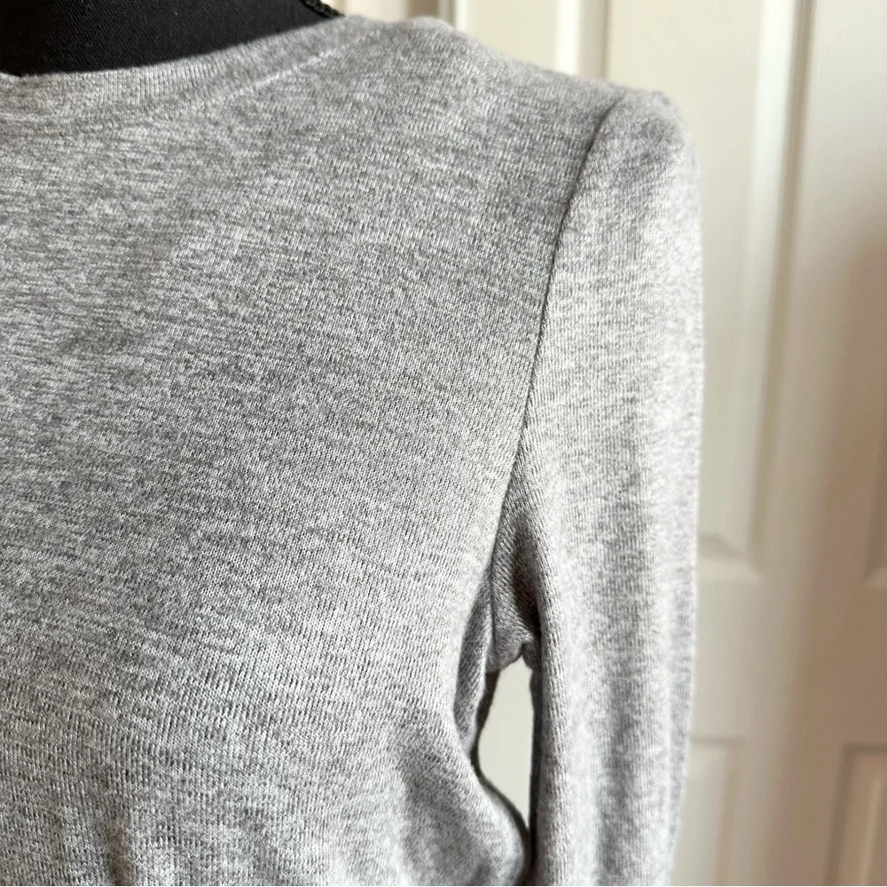 Como Blu Gray Brushed Jersey Pull on Long Sleeve Romper Jumpsuit - Picture 3 of 8